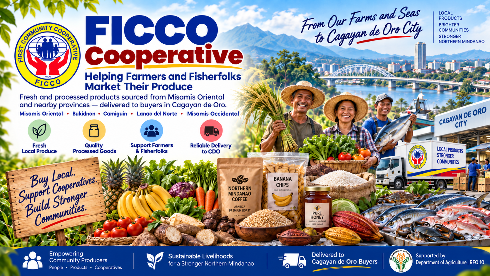Iligan City local harvest and processed products marketplace banner